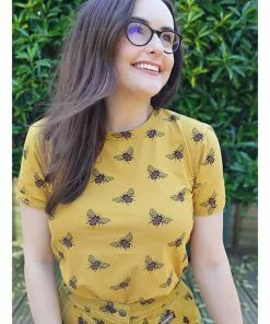 Run And Fly Run & Fly Buzzy Bee T-Shirt Mustard