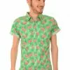 Run And Fly Mens Flamingo Burst Shirt Mint 2 Run And Fly Mens Flamingo Burst Shirt Mint