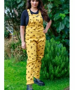Run And Fly Run & Fly Bees Knees Twill 60's Dungarees Mustard