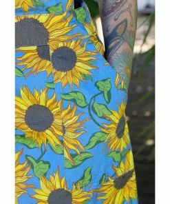 Run And Fly Sunflowers Pinafore 60's Dress New In