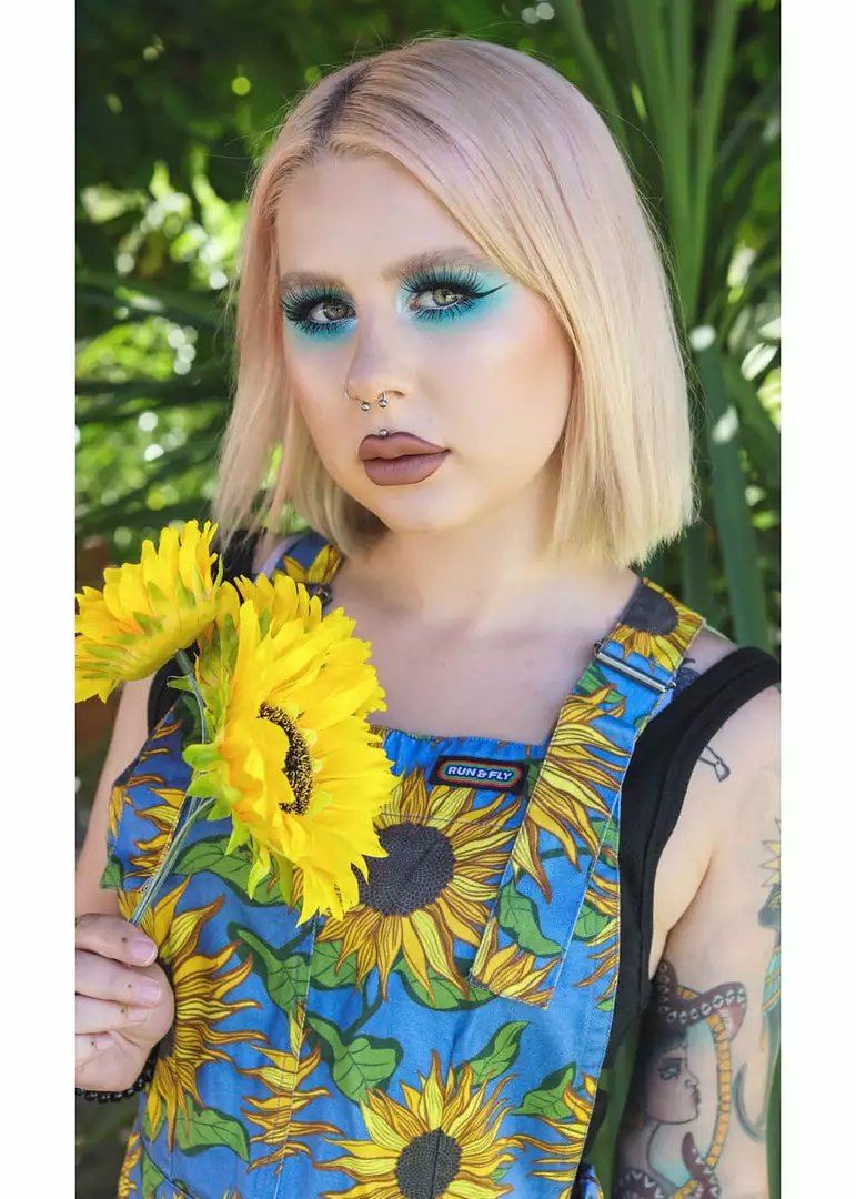 Run And Fly Sunflowers Pinafore 60's Dress New In 5 Run And Fly Sunflowers Pinafore 60's Dress New In