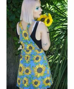 Run And Fly Sunflowers Pinafore 60's Dress New In 9 Run And Fly Sunflowers Pinafore 60's Dress New In