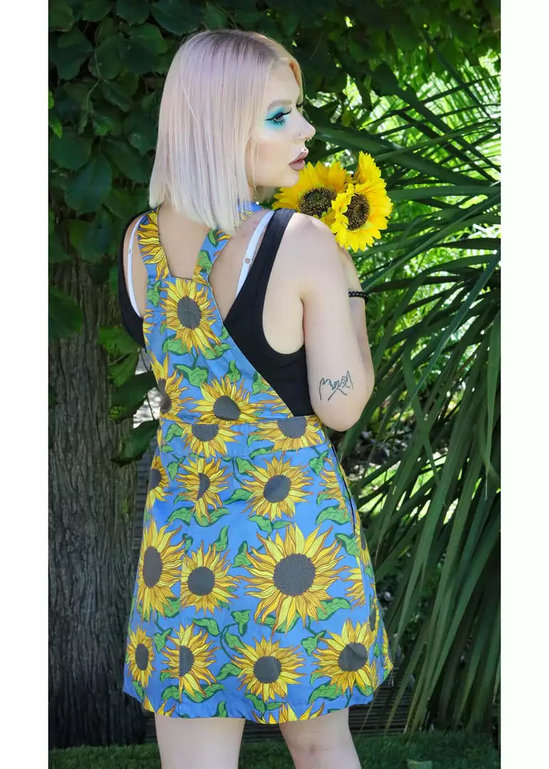 Run And Fly Sunflowers Pinafore 60's Dress New In 6 Run And Fly Sunflowers Pinafore 60's Dress New In