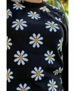 Run And Fly Run & Fly Daisy Chain 60's Sweater Black 7 Run And Fly Run & Fly Daisy Chain 60's Sweater Black
