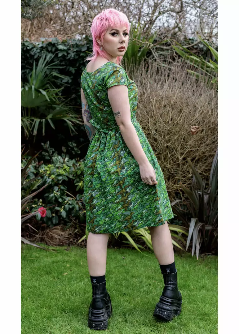 Run And Fly Run & Fly Camo Dino 50's Dress Green 4 Run And Fly Run & Fly Camo Dino 50's Dress Green