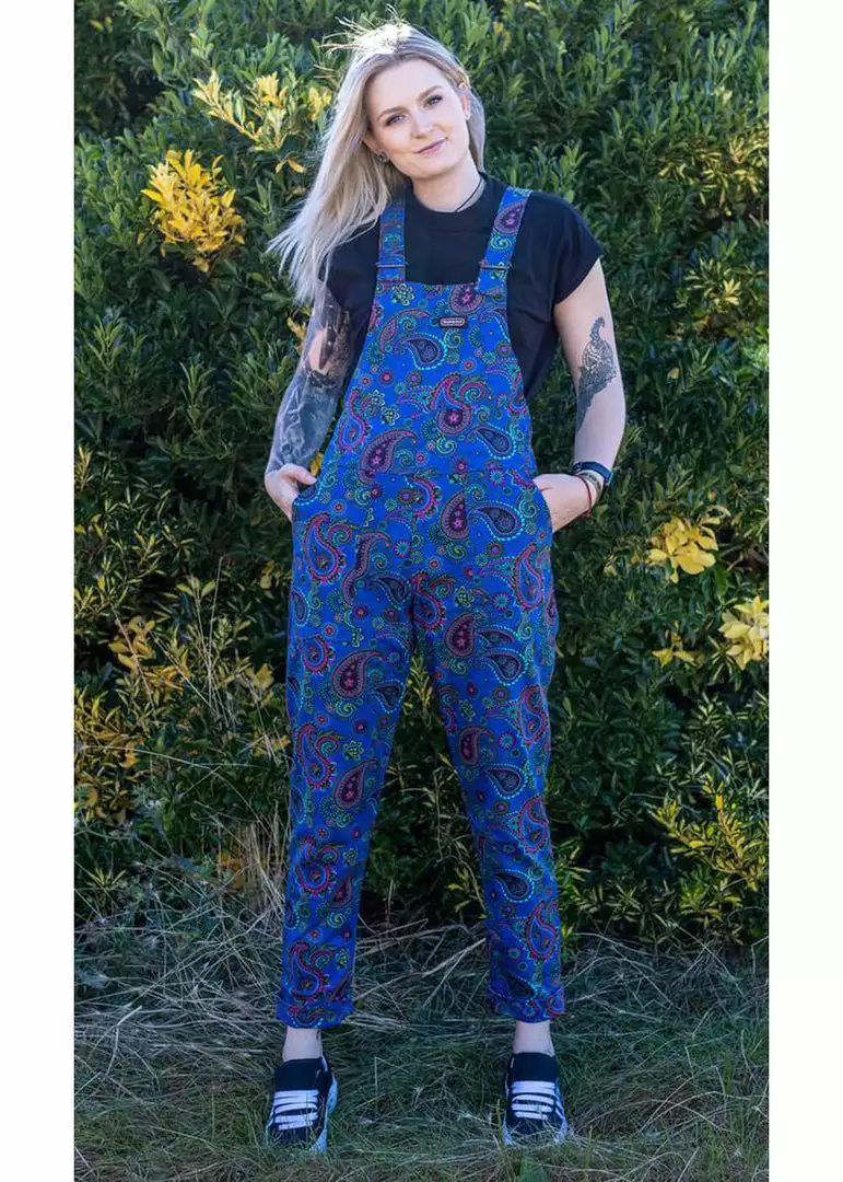 Run And Fly New In Run & Fly Paisley Dungarees Blue 9 Run And Fly New In Run & Fly Paisley Dungarees Blue
