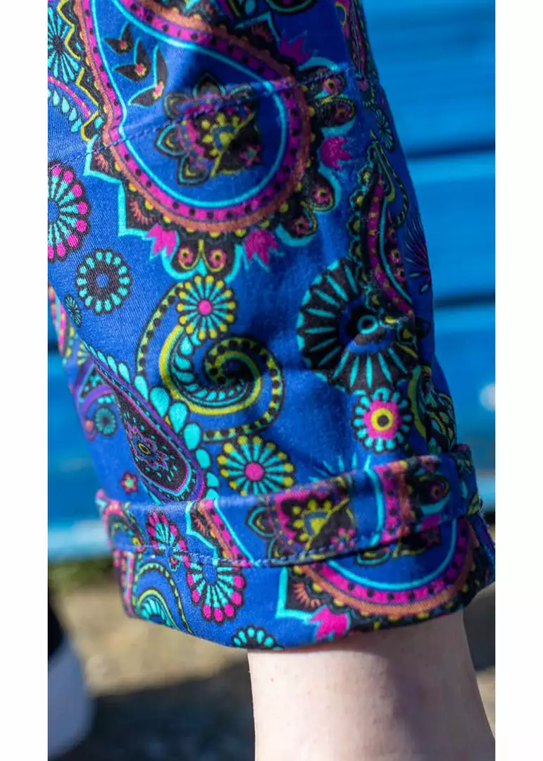 Run And Fly New In Run & Fly Paisley Dungarees Blue 6 Run And Fly New In Run & Fly Paisley Dungarees Blue