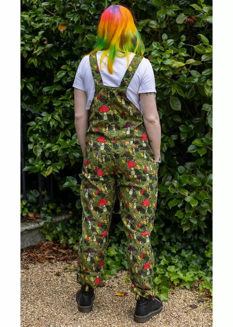 Run And Fly Run & Fly Katie Abey Mushroom Dungarees Green New In 6 Run And Fly Run & Fly Katie Abey Mushroom Dungarees Green New In