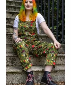 Run And Fly Run & Fly Katie Abey Mushroom Dungarees Green New In 13 Run And Fly Run & Fly Katie Abey Mushroom Dungarees Green New In