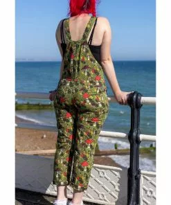 Run And Fly Run & Fly Katie Abey Mushroom Dungarees Green New In 15 Run And Fly Run & Fly Katie Abey Mushroom Dungarees Green New In