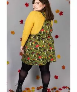 Run And Fly Run & Fly Katie Abey Mushroom Pinafore 60's Dress Green New In 10 Run And Fly Run & Fly Katie Abey Mushroom Pinafore 60's Dress Green New In