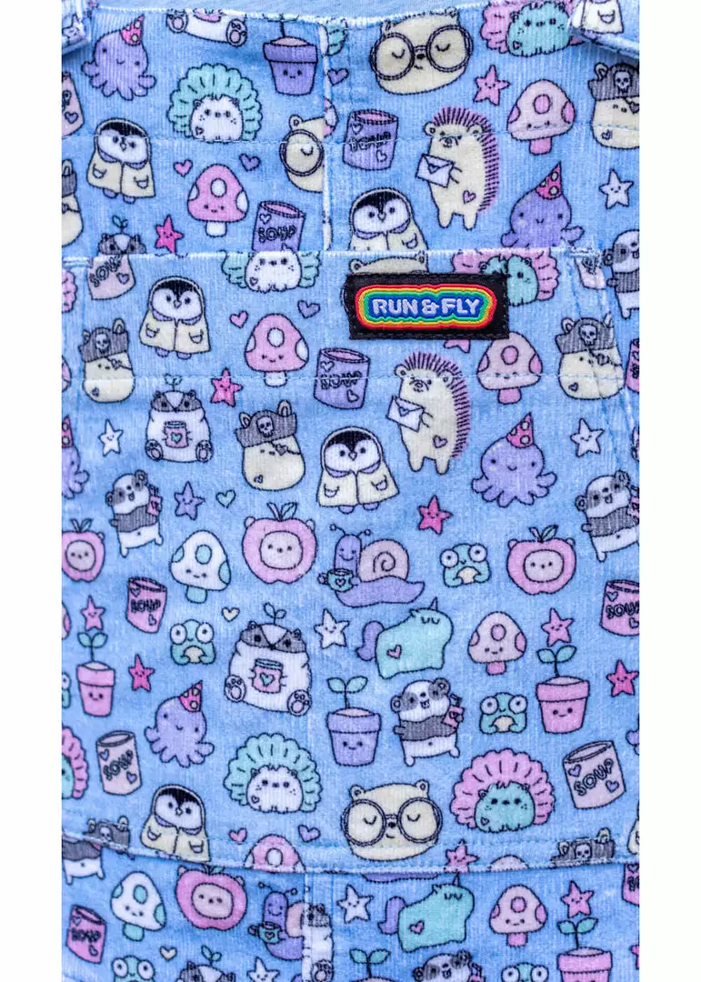 Run And Fly Run & Fly Sugar And Sloth 80's Dungarees Blue New In 4 Run And Fly Run & Fly Sugar And Sloth 80's Dungarees Blue New In