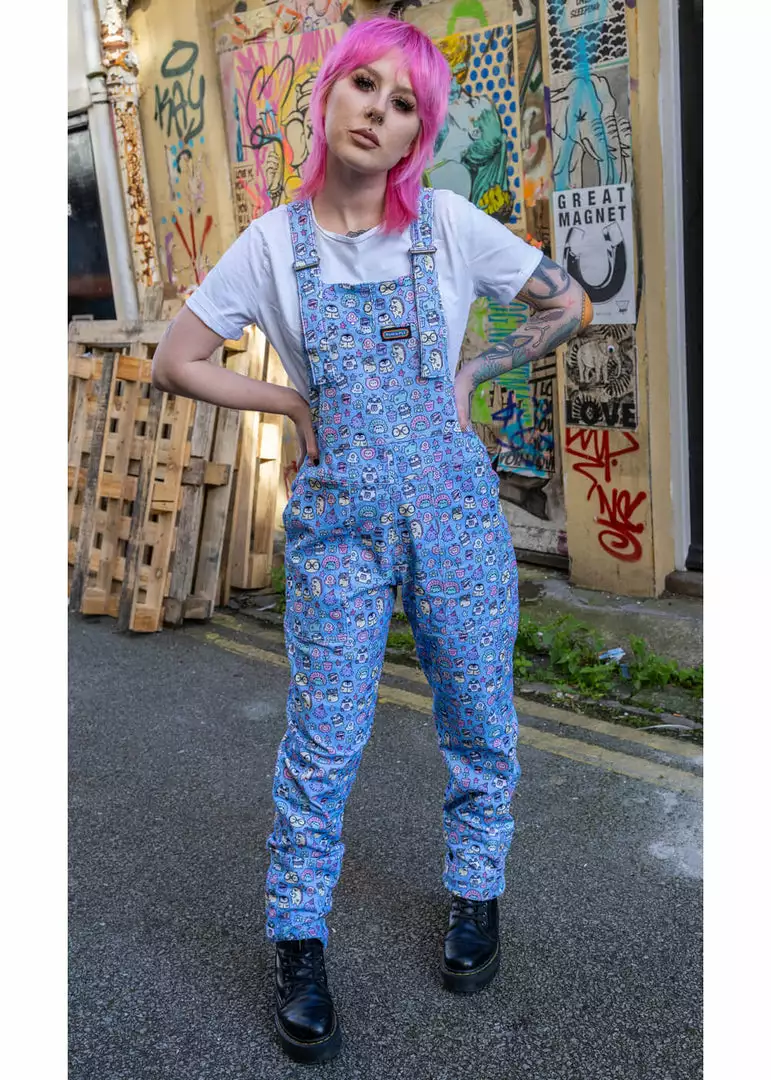Run And Fly Run & Fly Sugar And Sloth 80's Dungarees Blue New In 3 Run And Fly Run & Fly Sugar And Sloth 80's Dungarees Blue New In