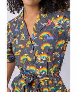 Run And Fly New In Run & Fly Katie Abey Positivity Jumpsuit Multicolour