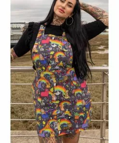 Run And Fly New In Run & Fly Katie Abey Positivity 60's Pinafore Dress Multi