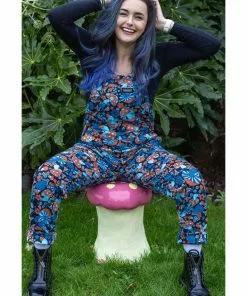 Run And Fly Run & Fly Magic Mushroom Dungarees Black New In