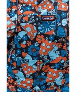 Run And Fly Run & Fly Magic Mushroom Dungarees Black New In