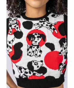 Run And Fly Run & Fly Doggie Cropped Knitted 70's Tank Top Black New In