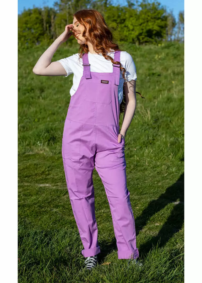 Run And Fly Run & Fly Lightweight Twill 70's Dungarees Violet New In 6 Run And Fly Run & Fly Lightweight Twill 70's Dungarees Violet New In