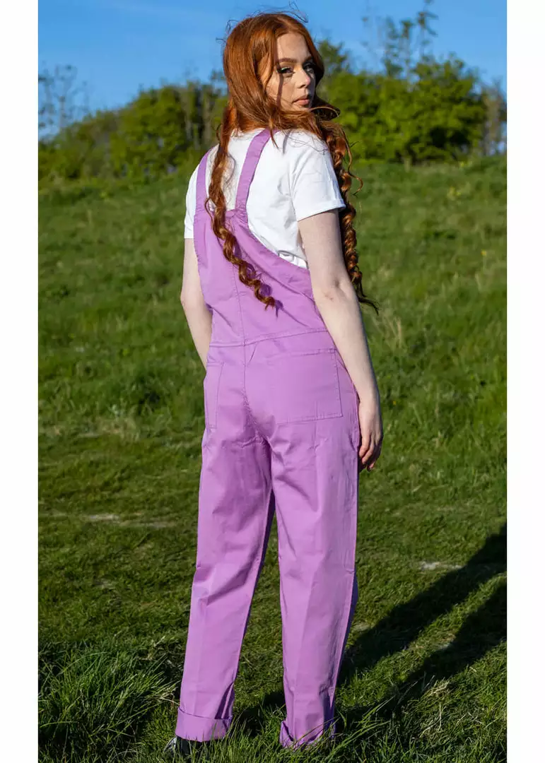 Run And Fly Run & Fly Lightweight Twill 70's Dungarees Violet New In 4 Run And Fly Run & Fly Lightweight Twill 70's Dungarees Violet New In