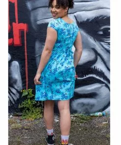 Run And Fly New In Run & Fly Cherry Blossom 50's Swing Dress Blue