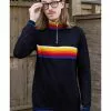 Run And Fly Run & Fly Retro Zip 70's Jumper Black New In 1 Run And Fly Run & Fly Retro Zip 70's Jumper Black New In