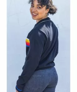 Run And Fly Run & Fly Retro Zip 70's Jumper Black New In