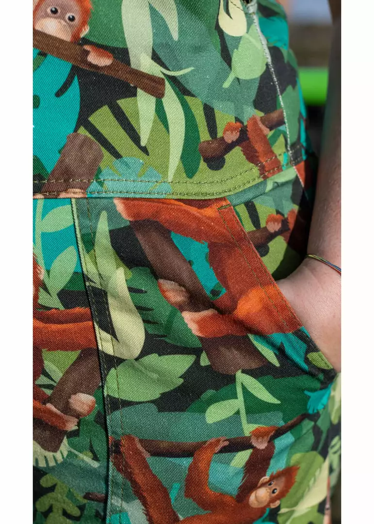 Run And Fly New In Run & Fly Orangutan Dungarees Green 5 Run And Fly New In Run & Fly Orangutan Dungarees Green