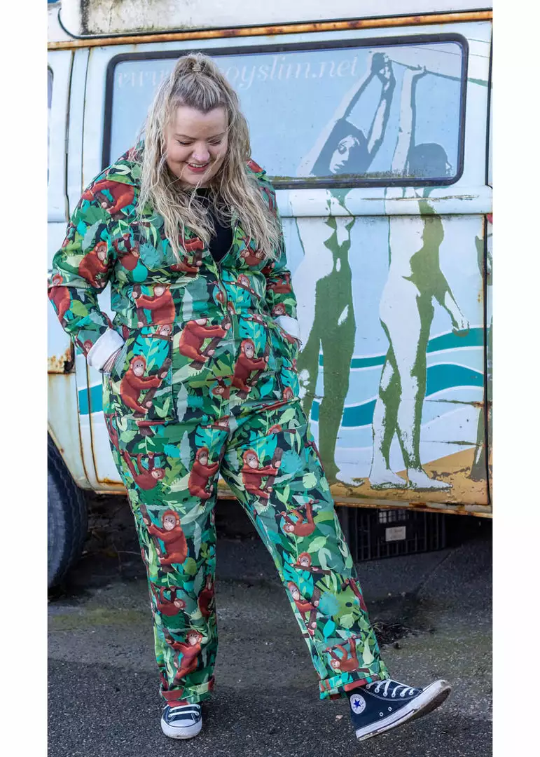 Run And Fly Run & Fly Orangutan Boilersuit Jumpsuit Green New In 8 Run And Fly Run & Fly Orangutan Boilersuit Jumpsuit Green New In