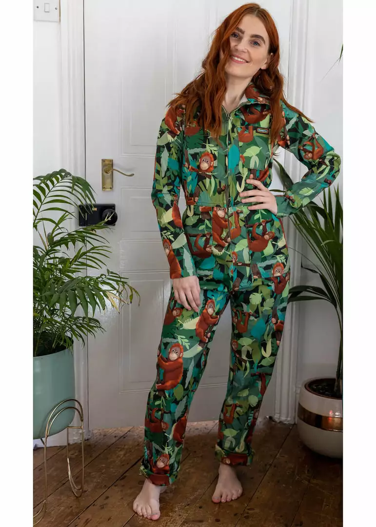 Run And Fly Run & Fly Orangutan Boilersuit Jumpsuit Green New In 3 Run And Fly Run & Fly Orangutan Boilersuit Jumpsuit Green New In