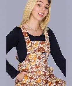 Run And Fly Run & Fly Magic Mushroom 70's Dungarees Grey New In