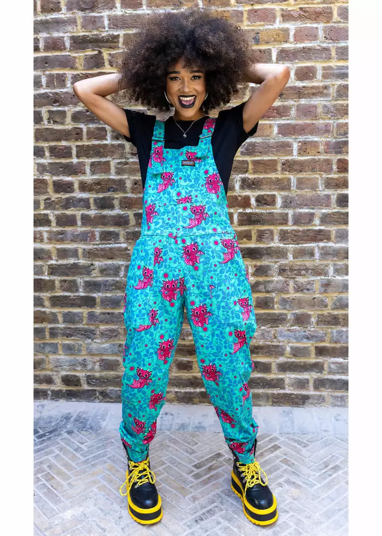 Run And Fly Run & Fly Dragon Twill 70's Dungarees Multi New In 3 Run And Fly Run & Fly Dragon Twill 70's Dungarees Multi New In