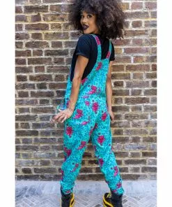 Run And Fly Run & Fly Dragon Twill 70's Dungarees Multi New In 12 Run And Fly Run & Fly Dragon Twill 70's Dungarees Multi New In