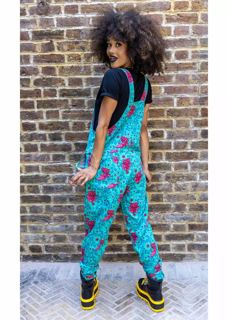 Run And Fly Run & Fly Dragon Twill 70's Dungarees Multi New In 6 Run And Fly Run & Fly Dragon Twill 70's Dungarees Multi New In