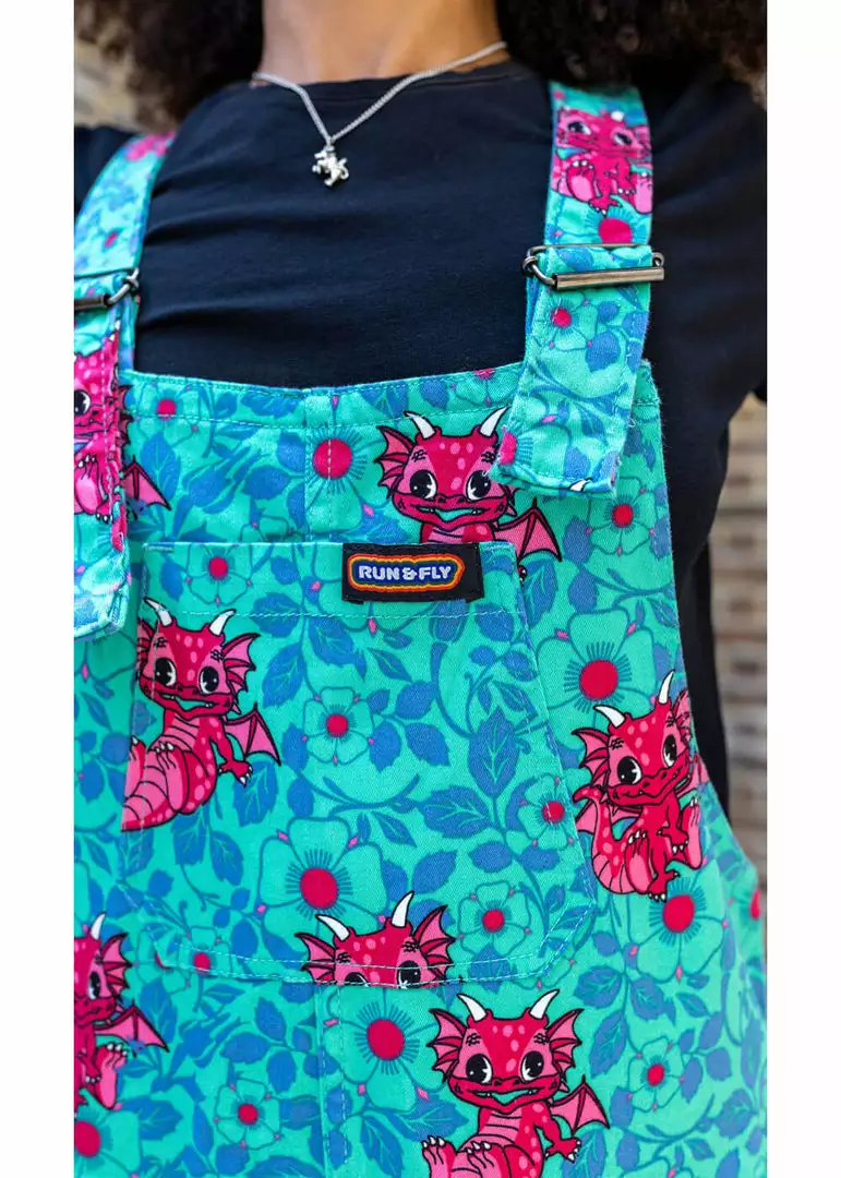 Run And Fly Run & Fly Dragon Twill 70's Dungarees Multi New In 4 Run And Fly Run & Fly Dragon Twill 70's Dungarees Multi New In