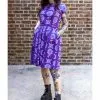 Run And Fly New In Run & Fly Retro Floral 70's A-Line Dress Purple 1 Run And Fly New In Run & Fly Retro Floral 70's A-Line Dress Purple