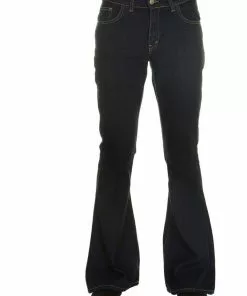 Run And Fly New In Run & Fly Mens Indigo Denim 70's Flared Trousers Blue