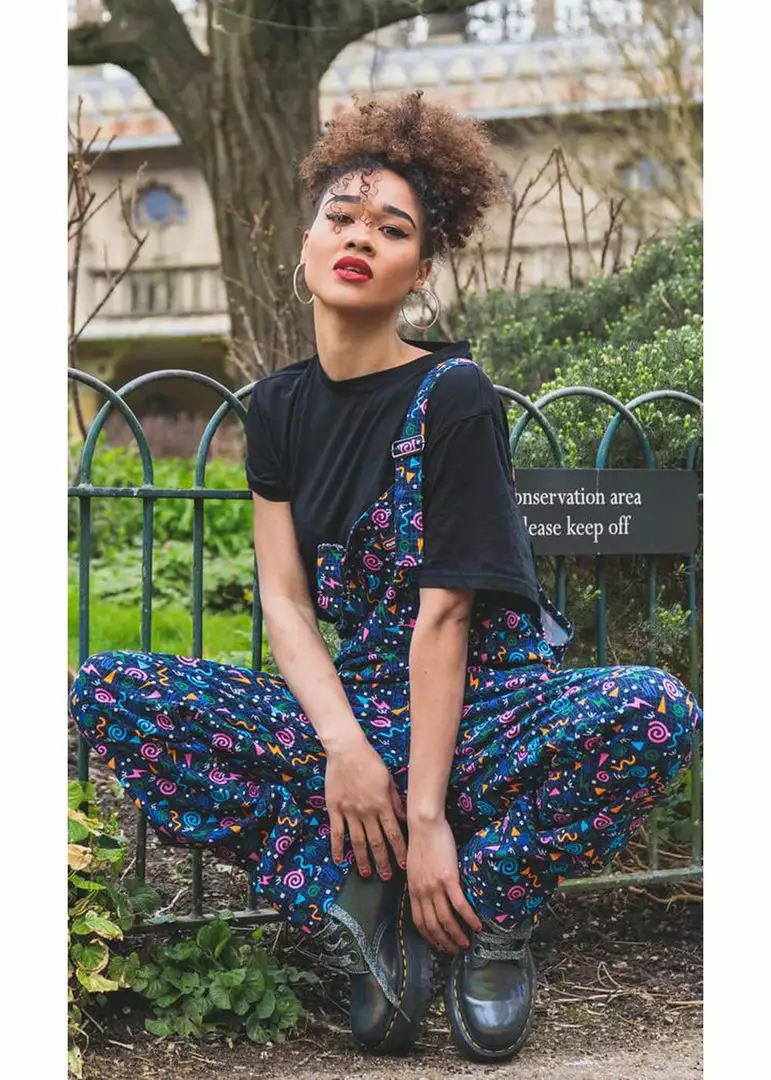 New In Run And Fly Memphis 60's Dungarees Black 8 New In Run And Fly Memphis 60's Dungarees Black