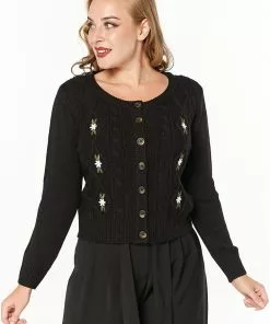 Sheen New In Timeless Lily 40's Cardigan Black