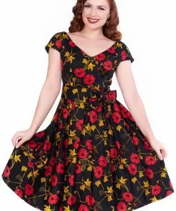 New In Sheen Minal Floral 50's Swing Dress