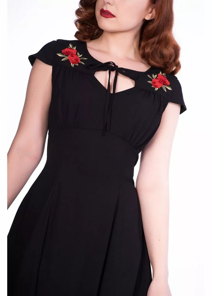 New In Sheen Juliana 40's Dress Black 4 New In Sheen Juliana 40's Dress Black