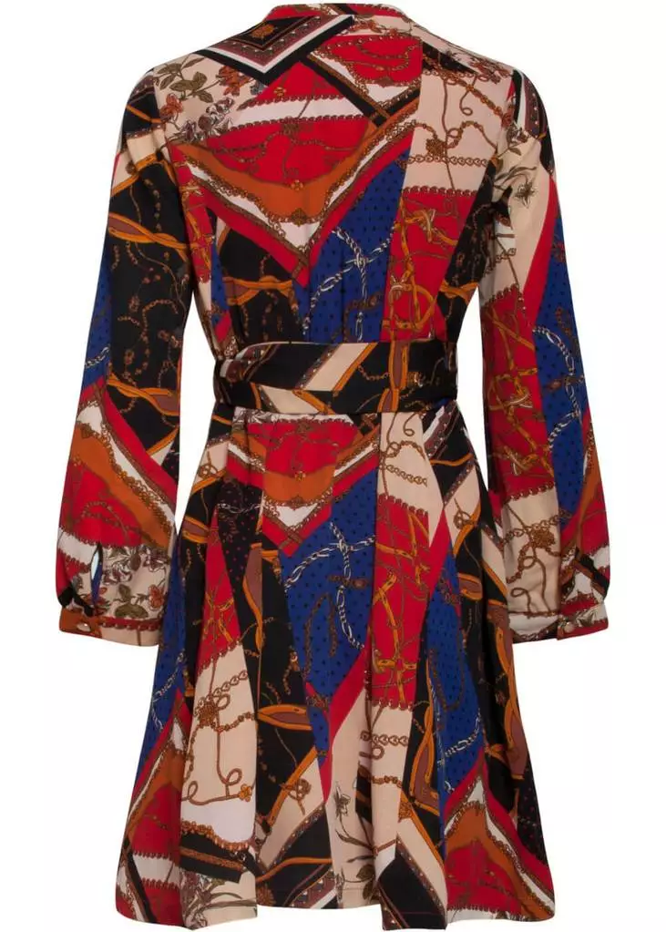 New In Smashed Lemon Scarf Reminder 70's A-Line Dress Multi 5 New In Smashed Lemon Scarf Reminder 70's A-Line Dress Multi