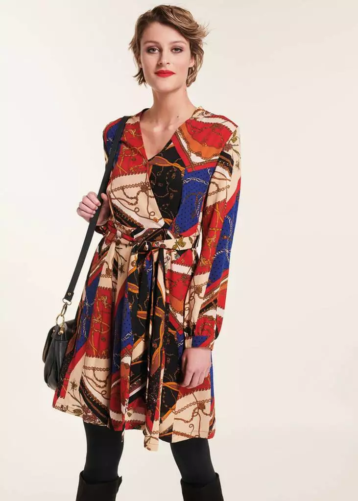 New In Smashed Lemon Scarf Reminder 70's A-Line Dress Multi 4 New In Smashed Lemon Scarf Reminder 70's A-Line Dress Multi