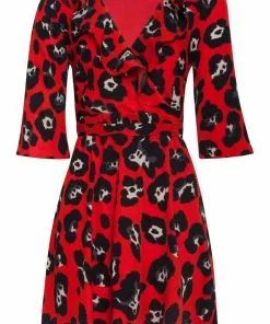 Smashed Lemon Mark My Spots 60's Dress Red Black New In