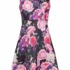 Smashed Lemon Bed Of Roses 60's A-Line Dress Black Pink New In