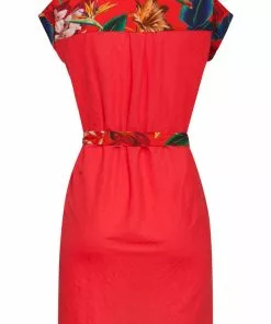 New In Smashed Lemon Tiger Lily 60's Dress Red