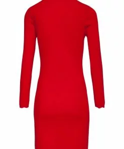 New In Smashed Lemon Olivia Retro Knitted 70's Dress Red