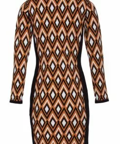 Smashed Lemon Peggy Knitted 60's Pencil Dress Mustard New In