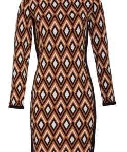 Smashed Lemon Peggy Knitted 60's Pencil Dress Mustard New In