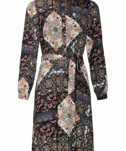 New In Smashed Lemon Paisley Summer 70's Dress Multi